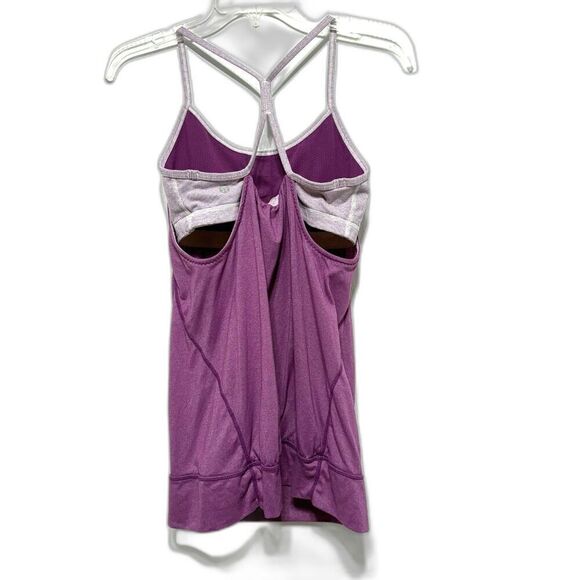 Lululemon Let It Loose Tank Top Cutout Workout Top Built In Bra Purple size 6 - Picture 11 of 12